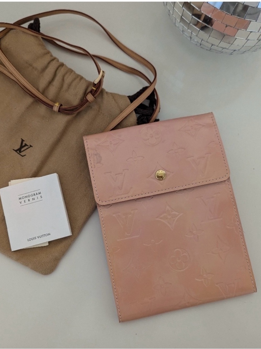 Louis Vuitton Monogram Pink Vernis slim crossbody bag EUC - Picture 2 of 14